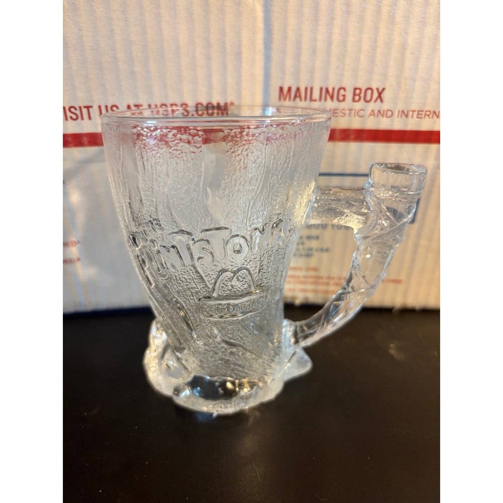 Vintage 1993 McDonald's Flintstones Promotion Mammoth Mug Frosted Made France